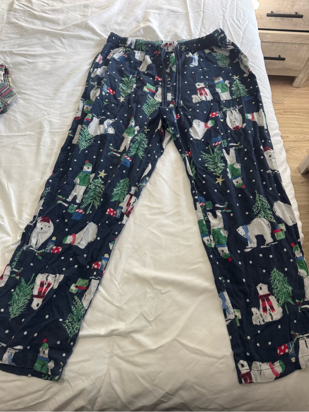 Women’s Navy Polar Bear Holiday Pajama Pants